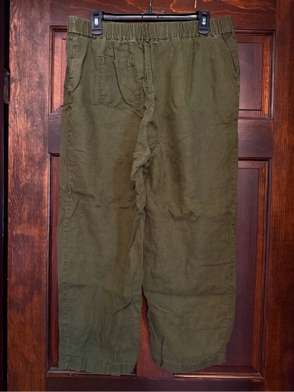 Quince Women’s Size Large Extra Large Martini Olive Green European Linen Pants